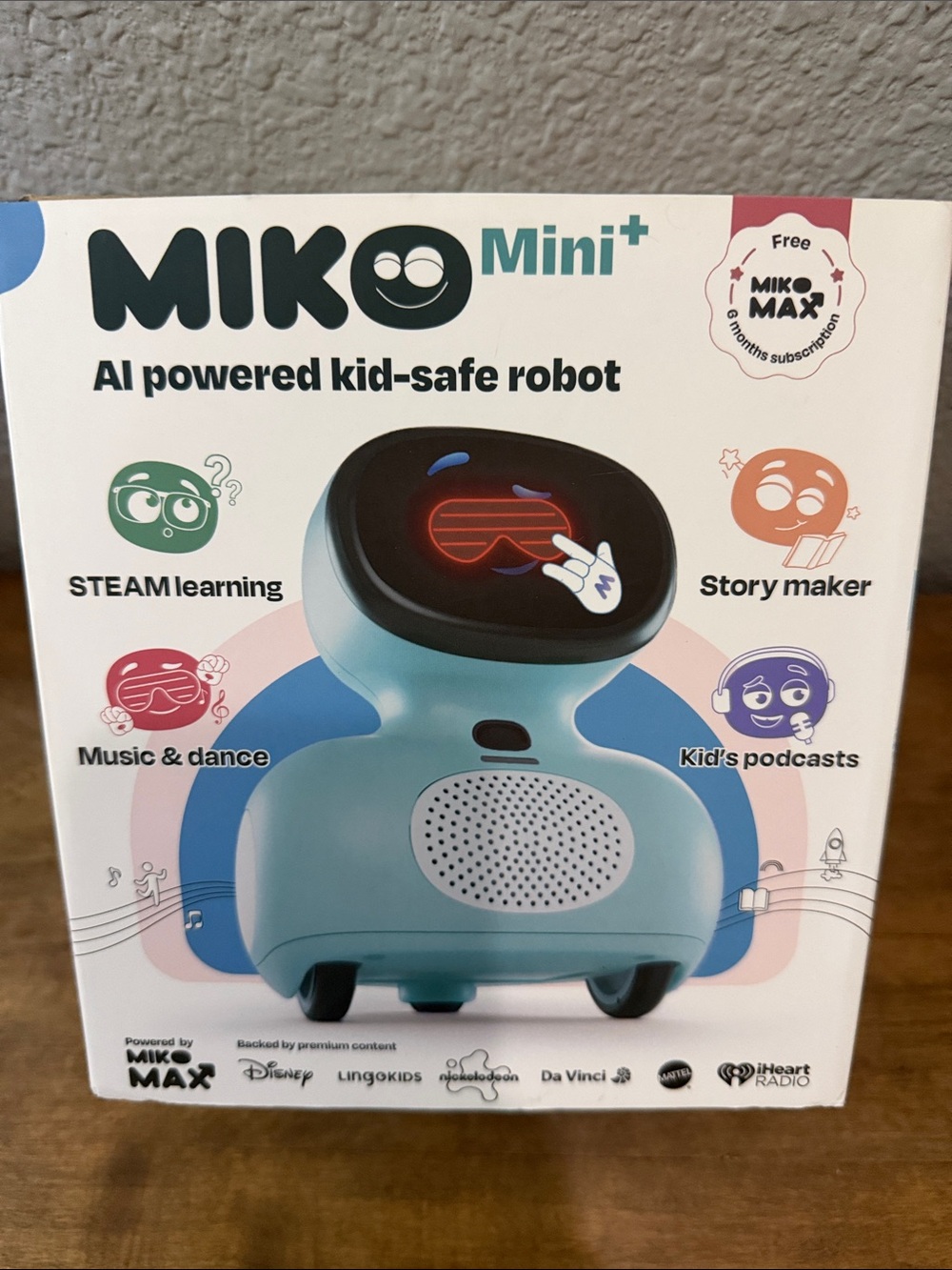 Mini+ Blue AI-Powered Kid-Safe Robot Toy